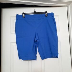 Women's Blue Size 16 Pullon Casual Everyday Stretch Bermuda Shorts